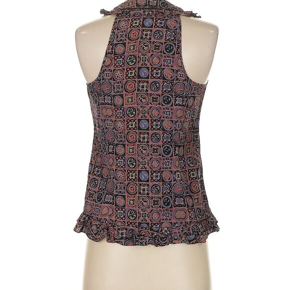 Nanette Lepore Bohemian Beaded Silk Cherish Top Blouse Size 4 - Picture 2 of 6